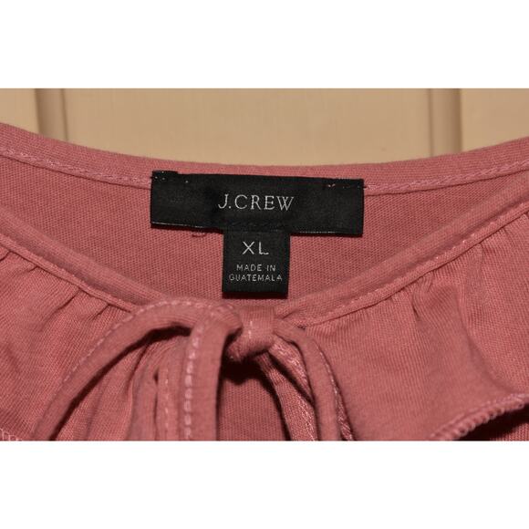 J.CREW $128 Sleeveless Ruffle Tiered Knit Keyhole Maxi Dress Rose‎ Pink XL - Picture 3 of 3